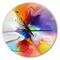 Designart Multicolored Creative Flower Farmhouse Wall Clock